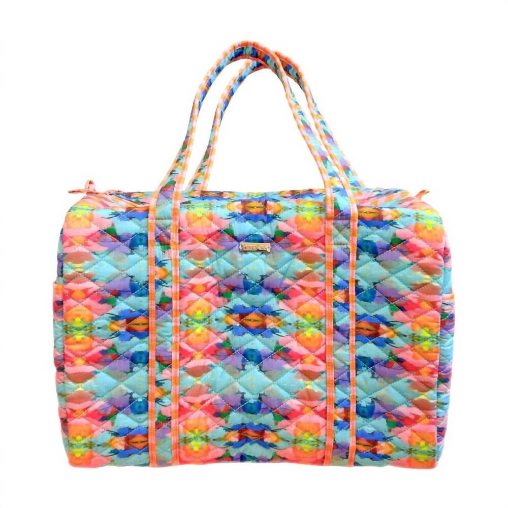 NEW LAURA PARK women's travel duffle bag in antigua smile